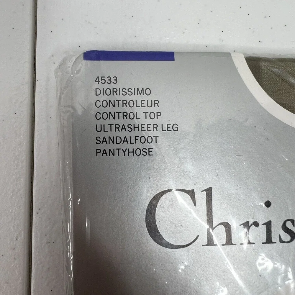 Vtg Christian Dior Panty Hose Stockings Nylons Olive Size 2 Fits 110 140 lbs USA